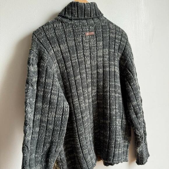 Vintage 90s MARLBORO CLASSICS Chunky Cable Knit Wool Blend Sweater - Picture 9 of 9